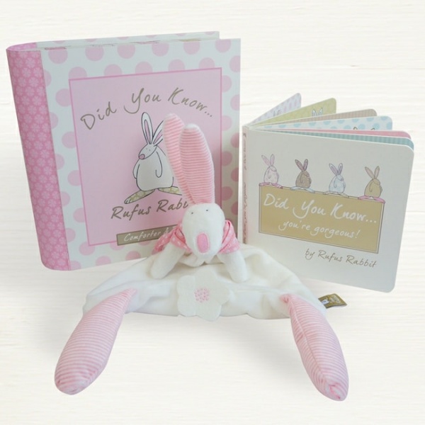 Rufus Rabbit Girls Comforter & Book Gift Set | Bex n Boo
