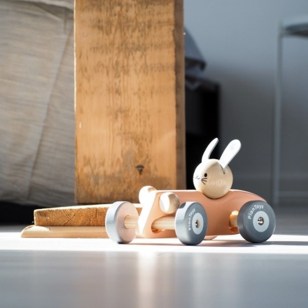 Plan Toys Bunny Racing Car. Buy Now Bex n Boo