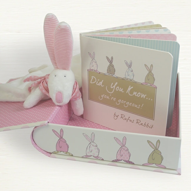 Rufus Rabbit Girls Comforter & Book Gift Set | Bex n Boo